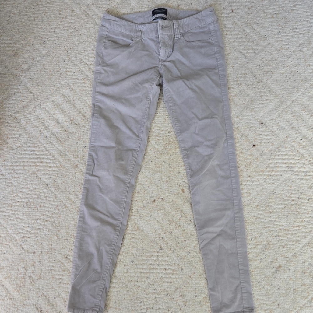 American Eagle Outfitters Light Gray Super Stretch Pants